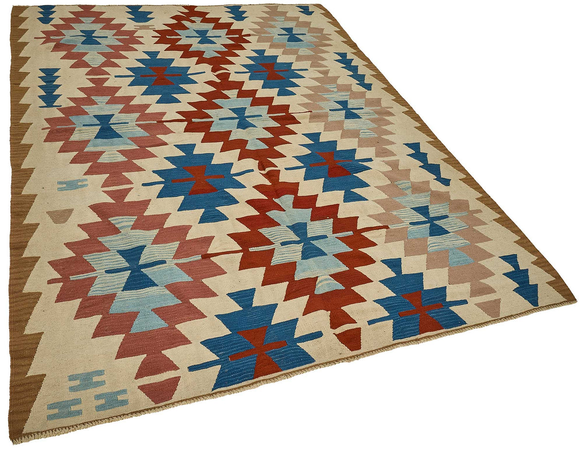 6x9 Handwoven Turkish Kilim Rug - 50634