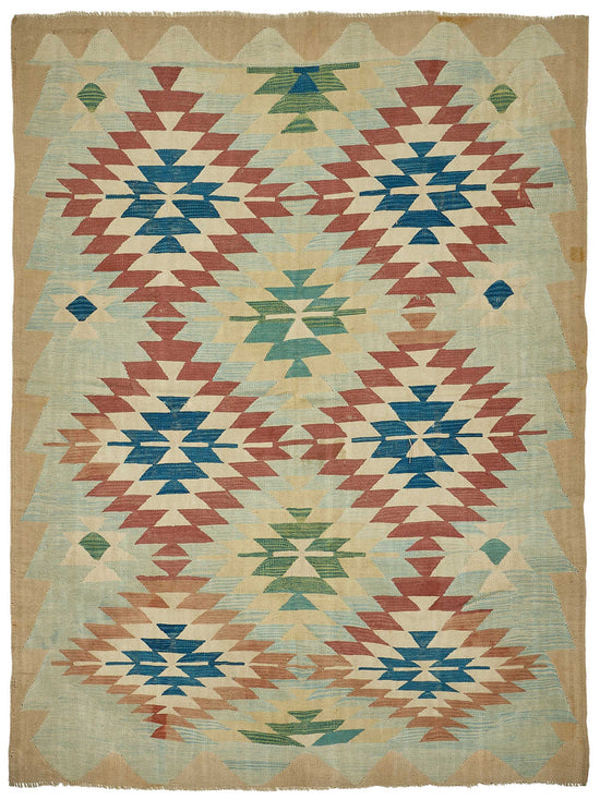 6x8 Handwoven Turkish Kilim Rug - 50635