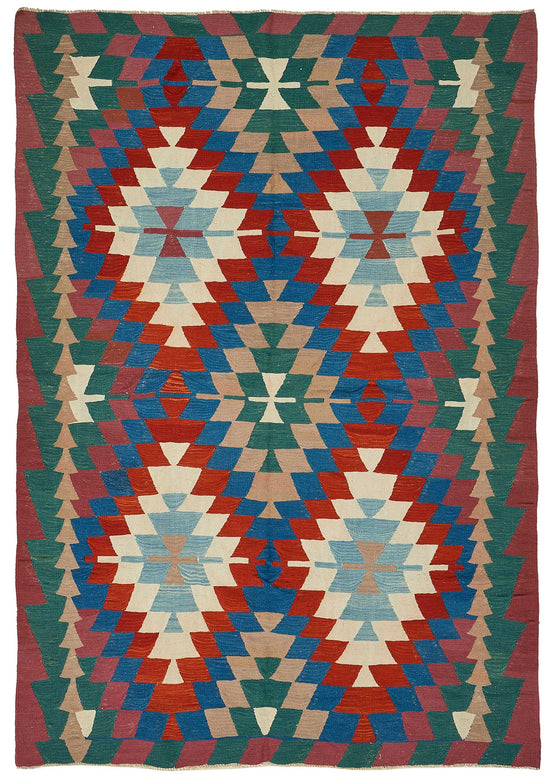 6x9 Handwoven Turkish Kilim Rug - 50637