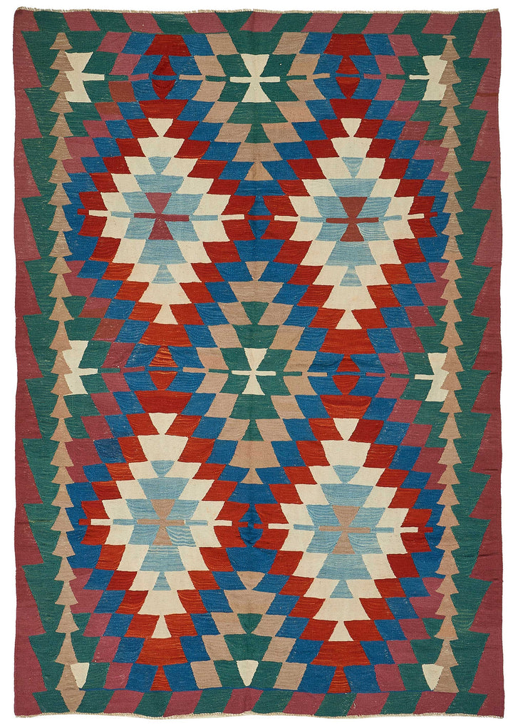 6x9 Handwoven Turkish Kilim Rug - 50637
