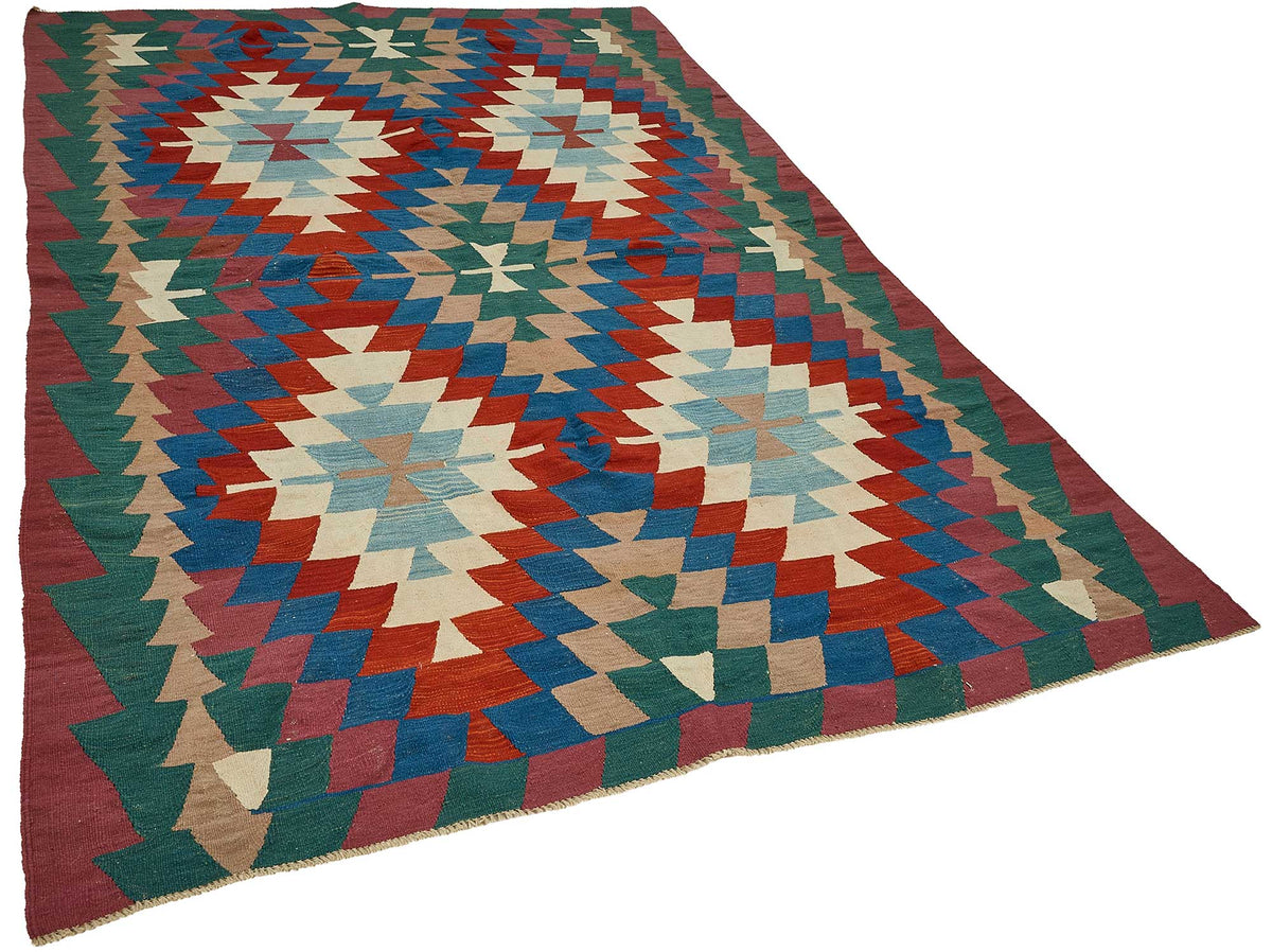 6x9 Handwoven Turkish Kilim Rug - 50637