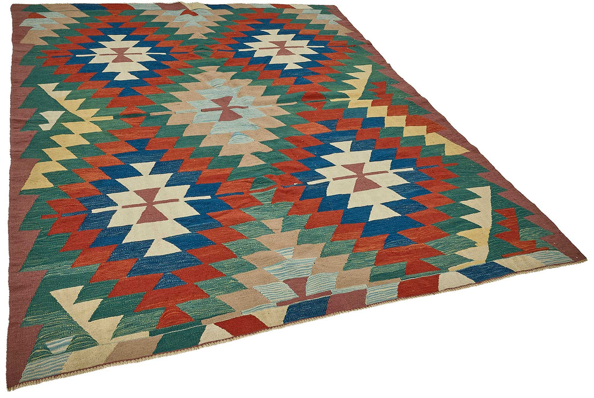 7x8 Handwoven Turkish Kilim Rug - 50638