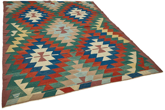 7x8 Handwoven Turkish Kilim Rug - 50638