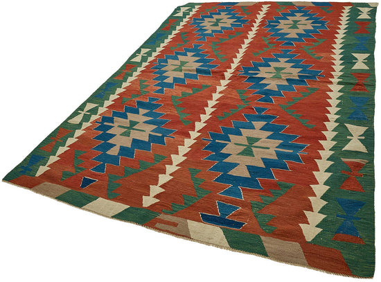 6x9 Handwoven Turkish Kilim Rug - 50640