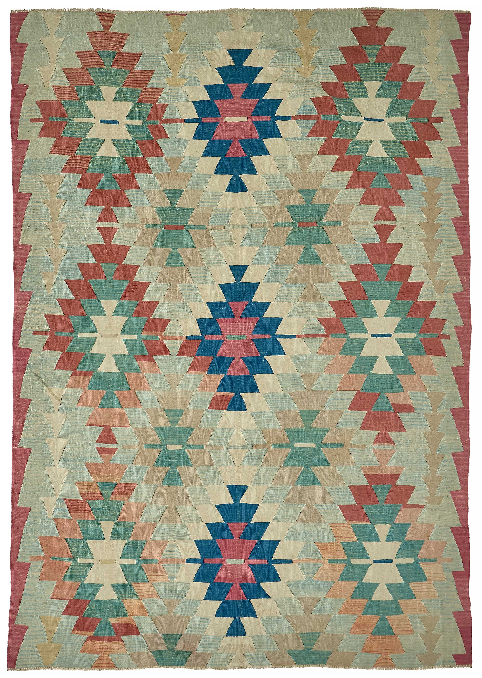 7x10 Handwoven Turkish Kilim Rug - 50642