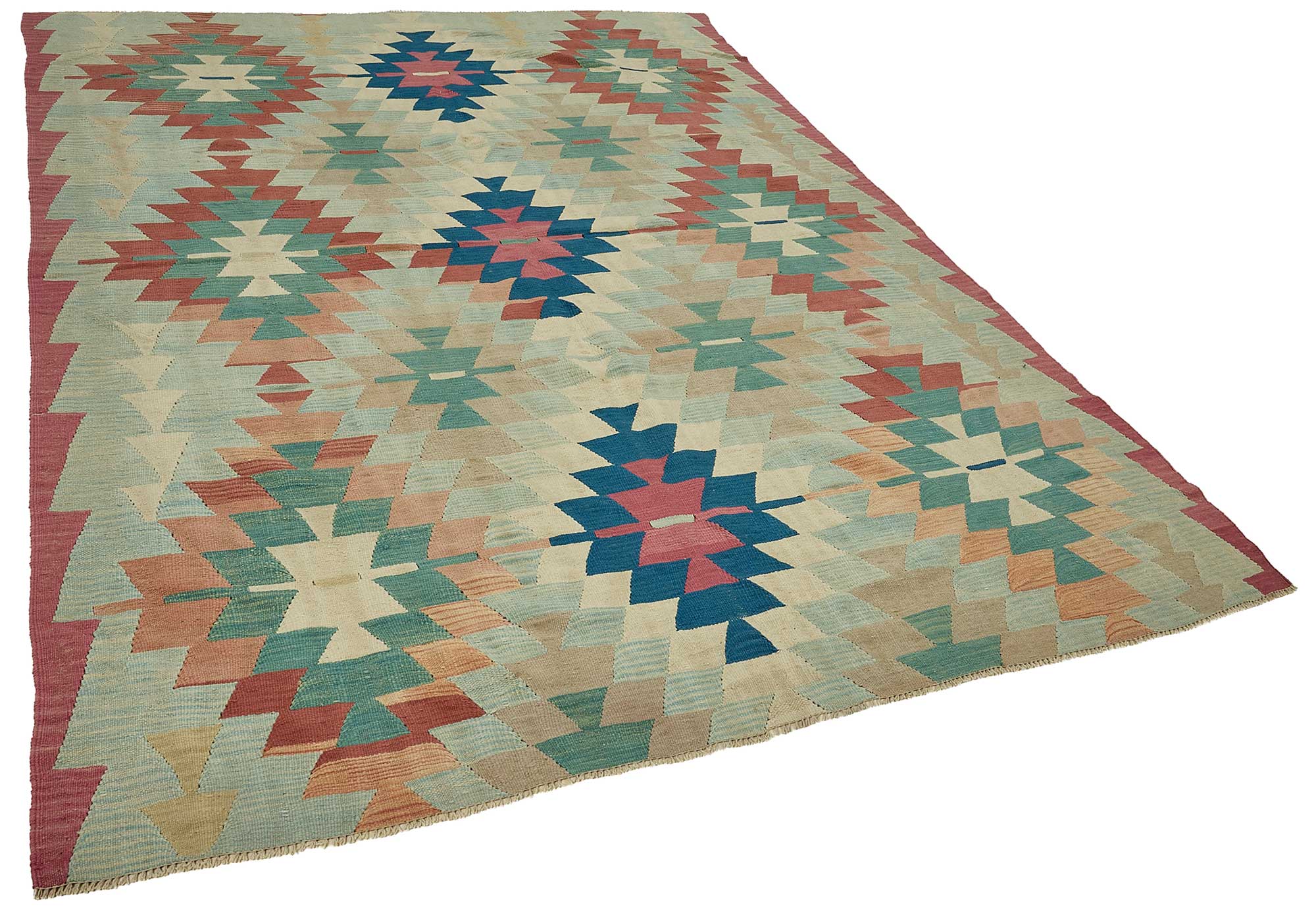 7x10 Handwoven Turkish Kilim Rug - 50642