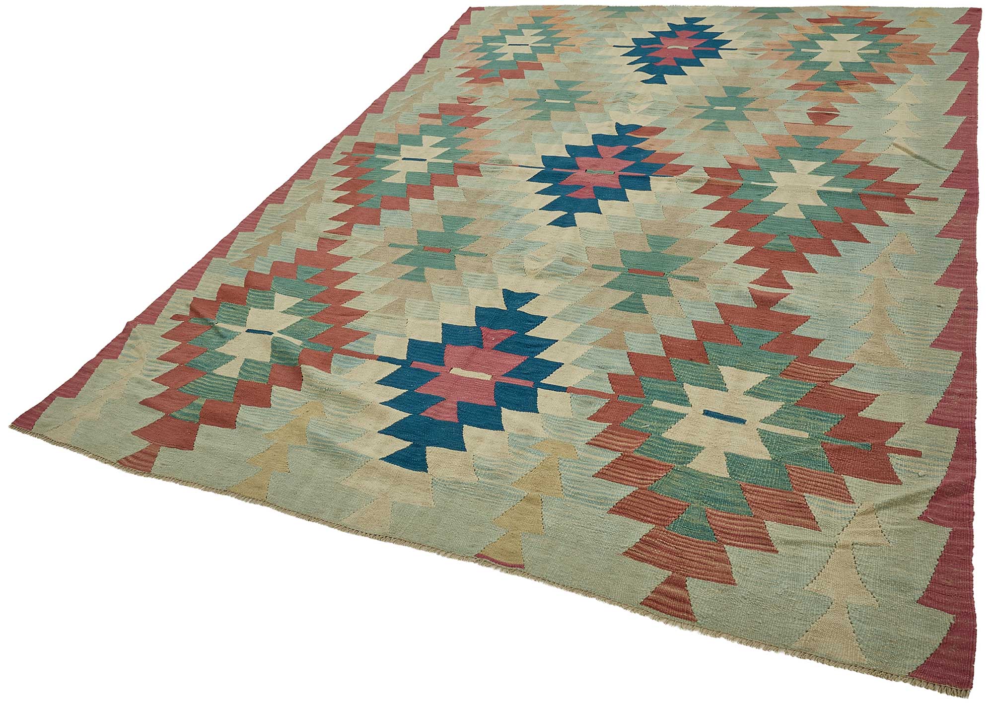 7x10 Handwoven Turkish Kilim Rug - 50642