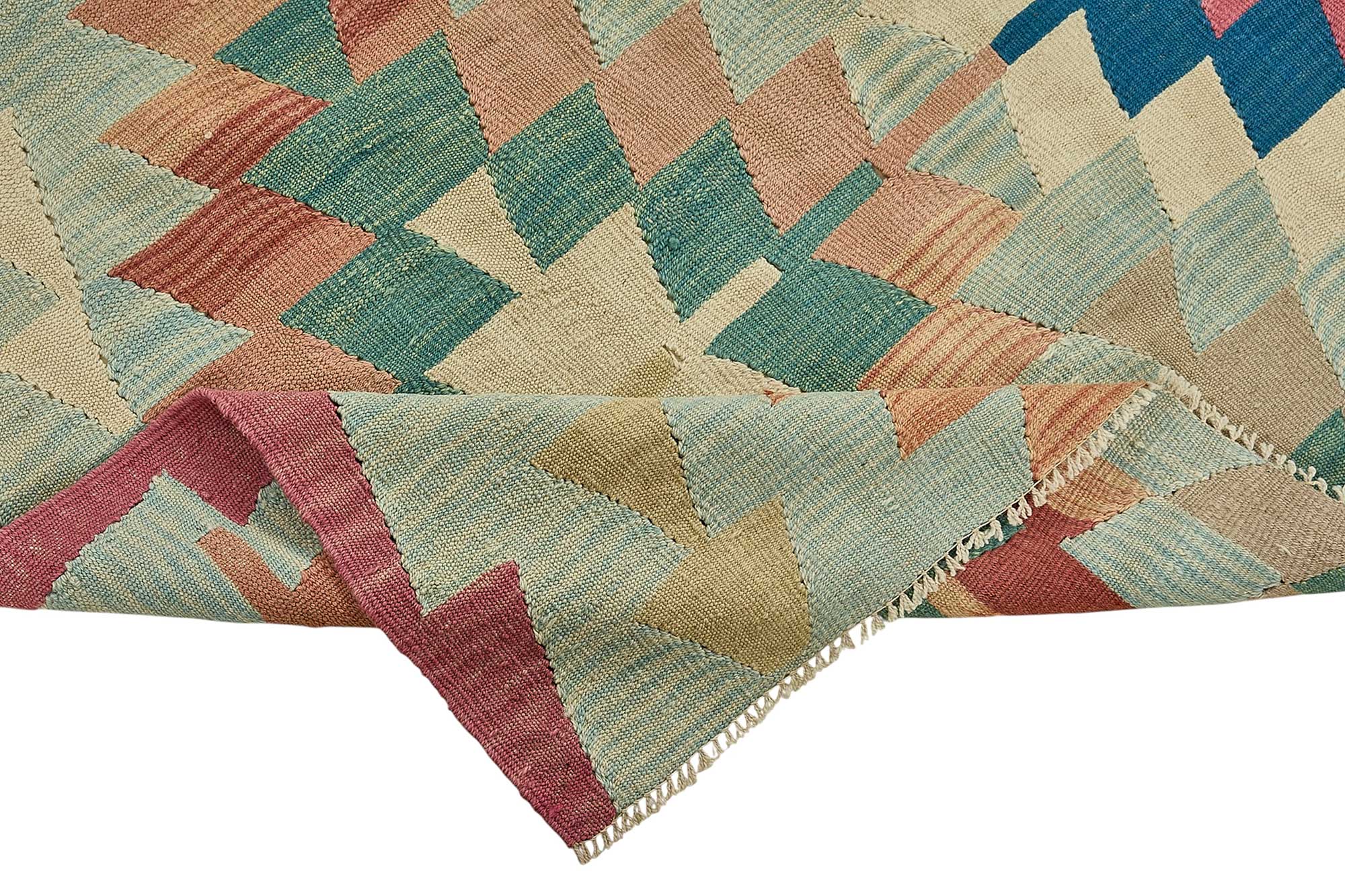 7x10 Handwoven Turkish Kilim Rug - 50642