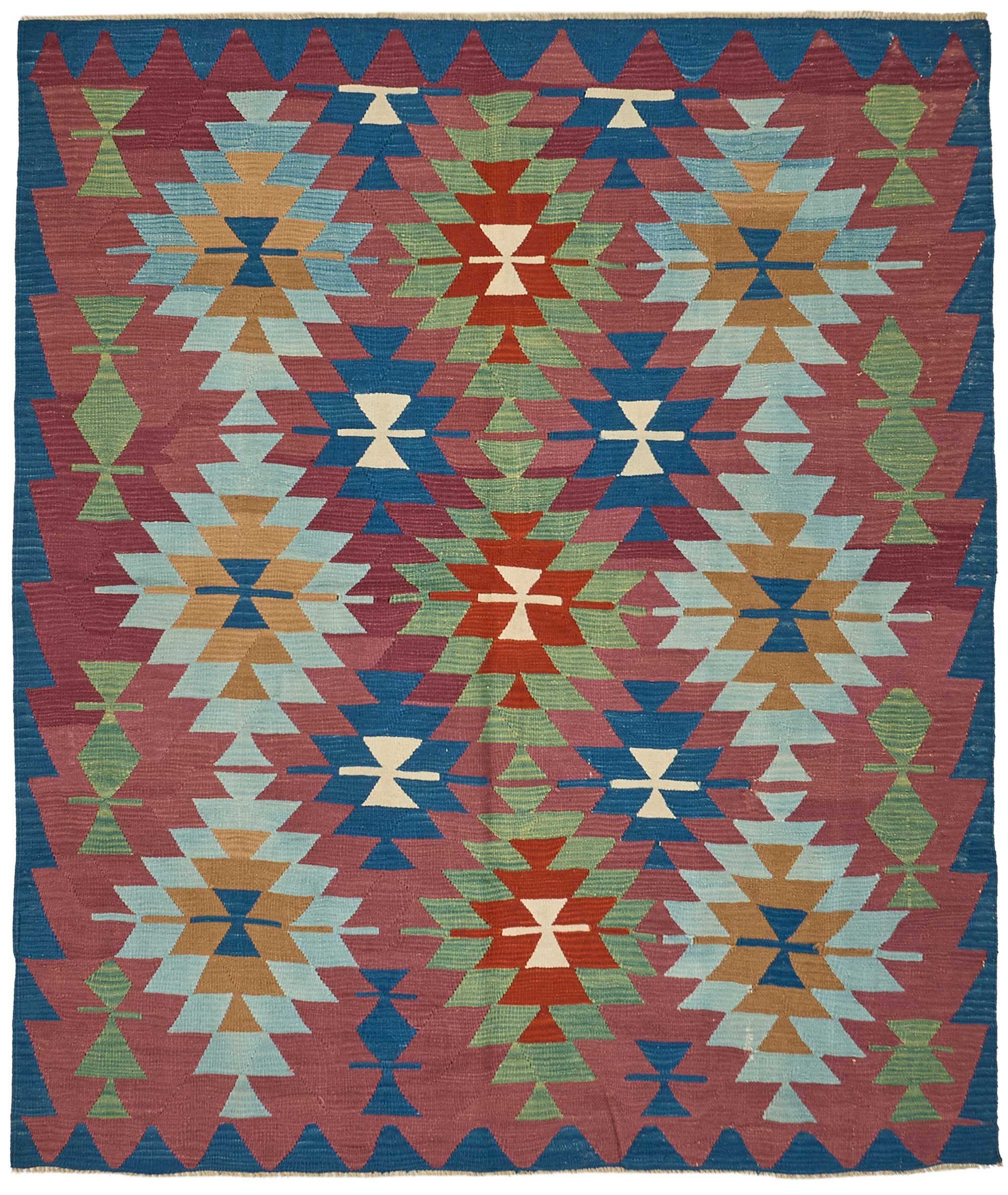 6x7 Handwoven Turkish Kilim Rug - 50643