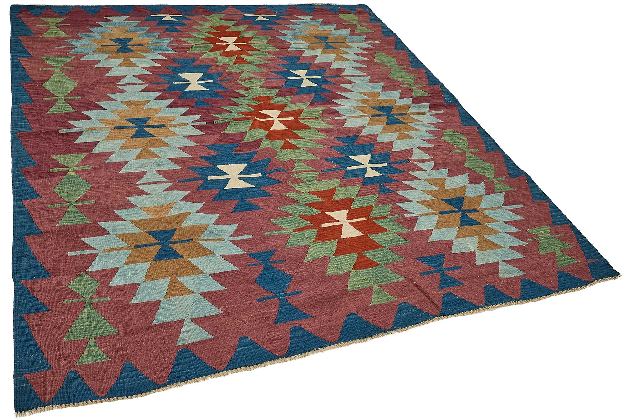 6x7 Handwoven Turkish Kilim Rug - 50643