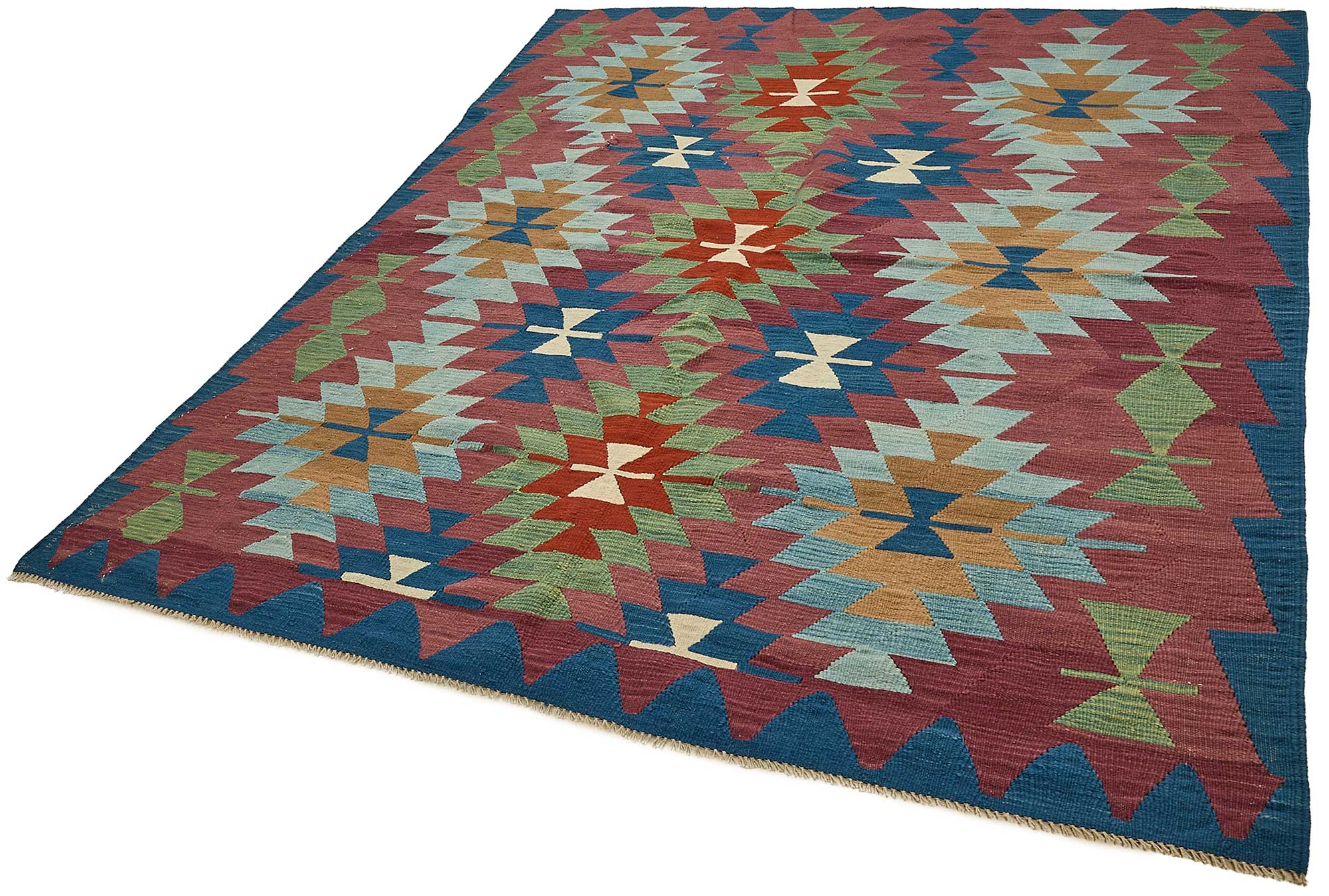 6x7 Handwoven Turkish Kilim Rug - 50643