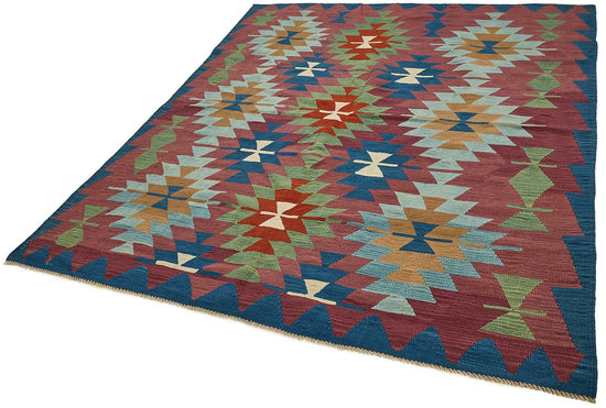 6x7 Handwoven Turkish Kilim Rug - 50643