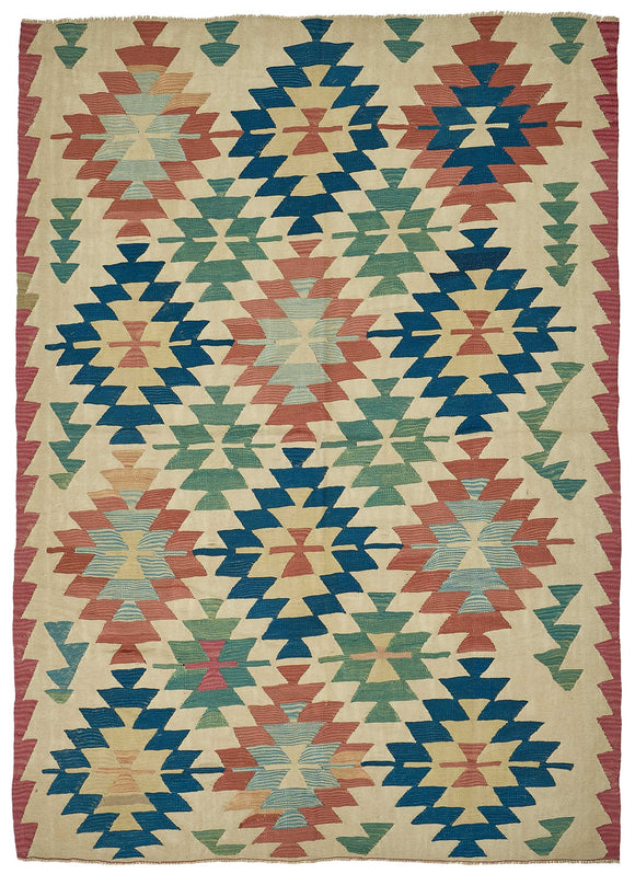 6x9 Handwoven Turkish Kilim Rug - 50644