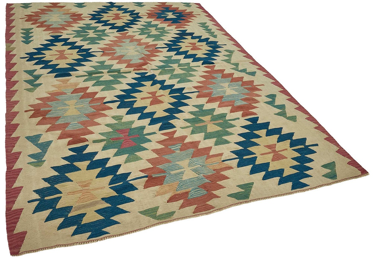 6x9 Handwoven Turkish Kilim Rug - 50644
