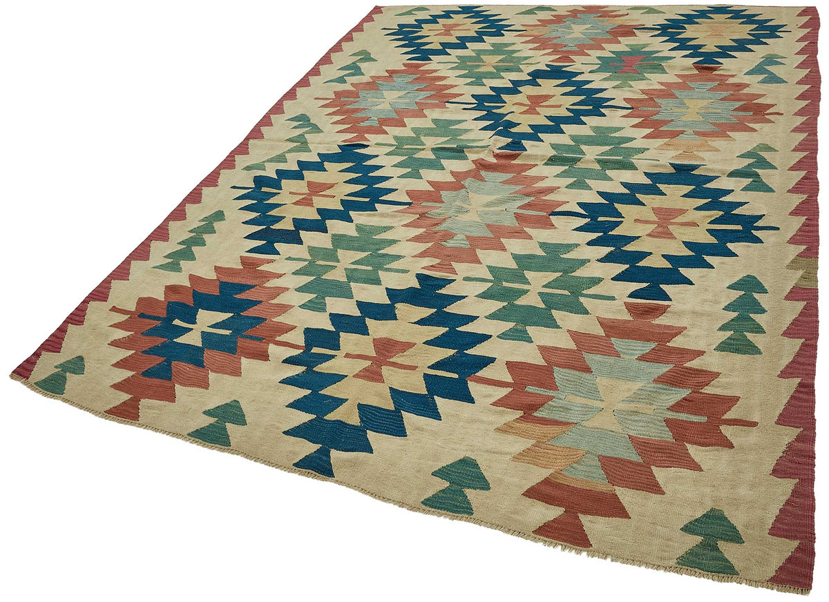 6x9 Handwoven Turkish Kilim Rug - 50644