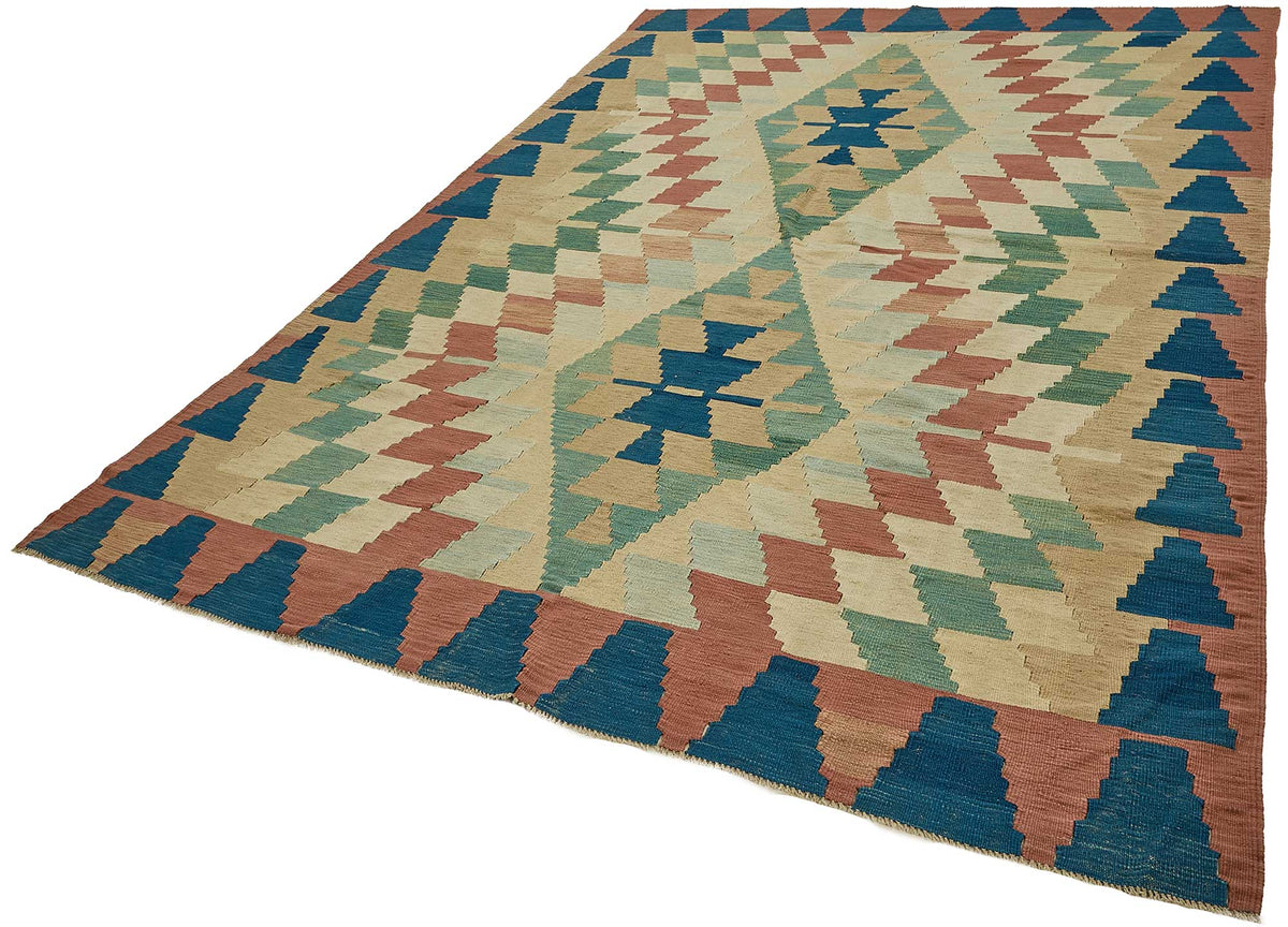 7x10 Handwoven Turkish Kilim Rug - 50646
