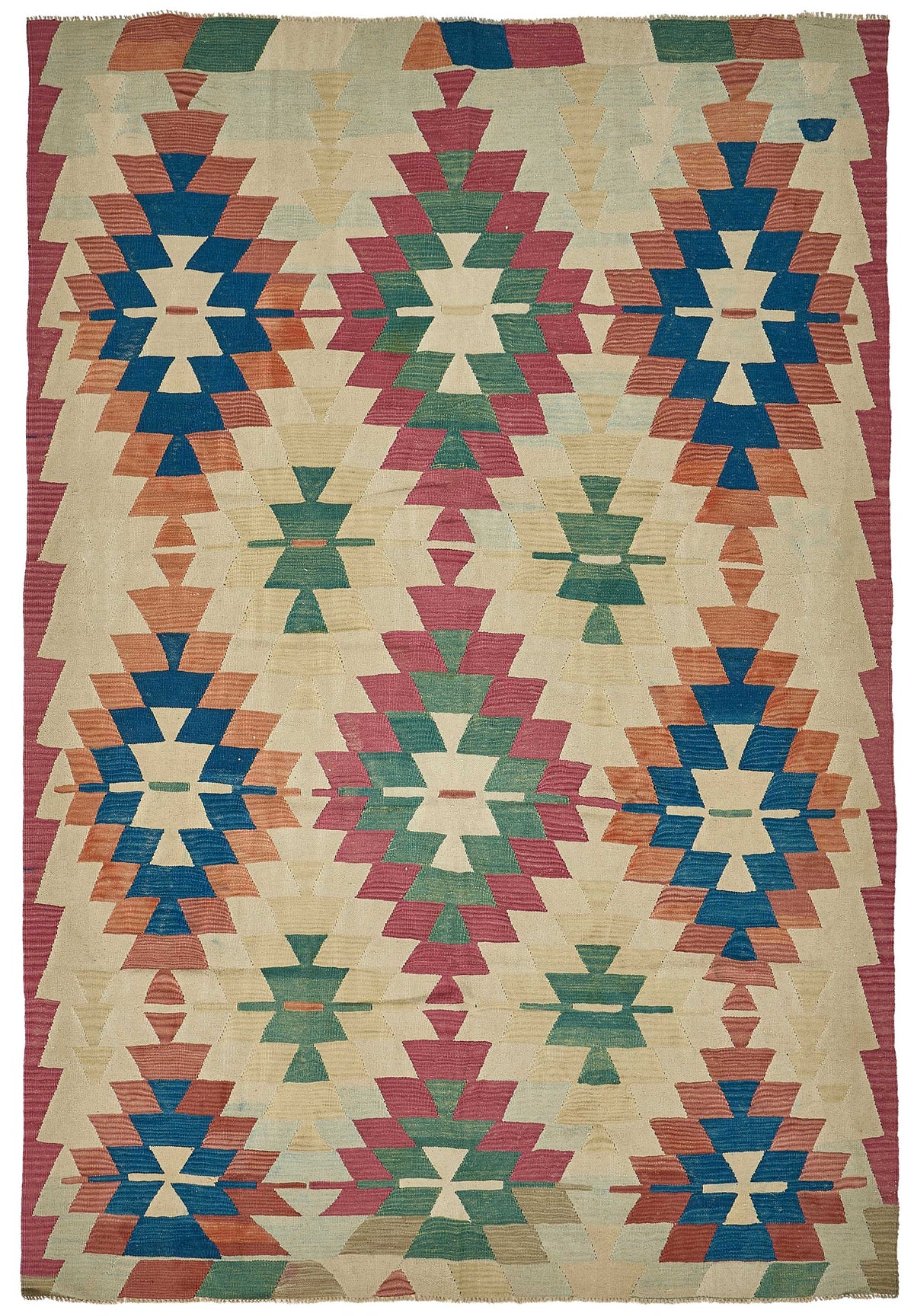 7x10 Handwoven Turkish Kilim Rug - 50647