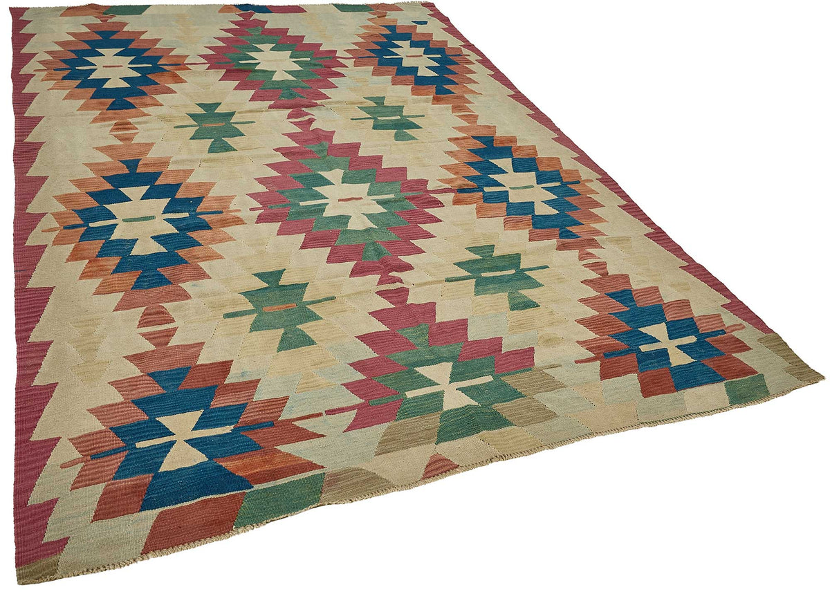 7x10 Handwoven Turkish Kilim Rug - 50647