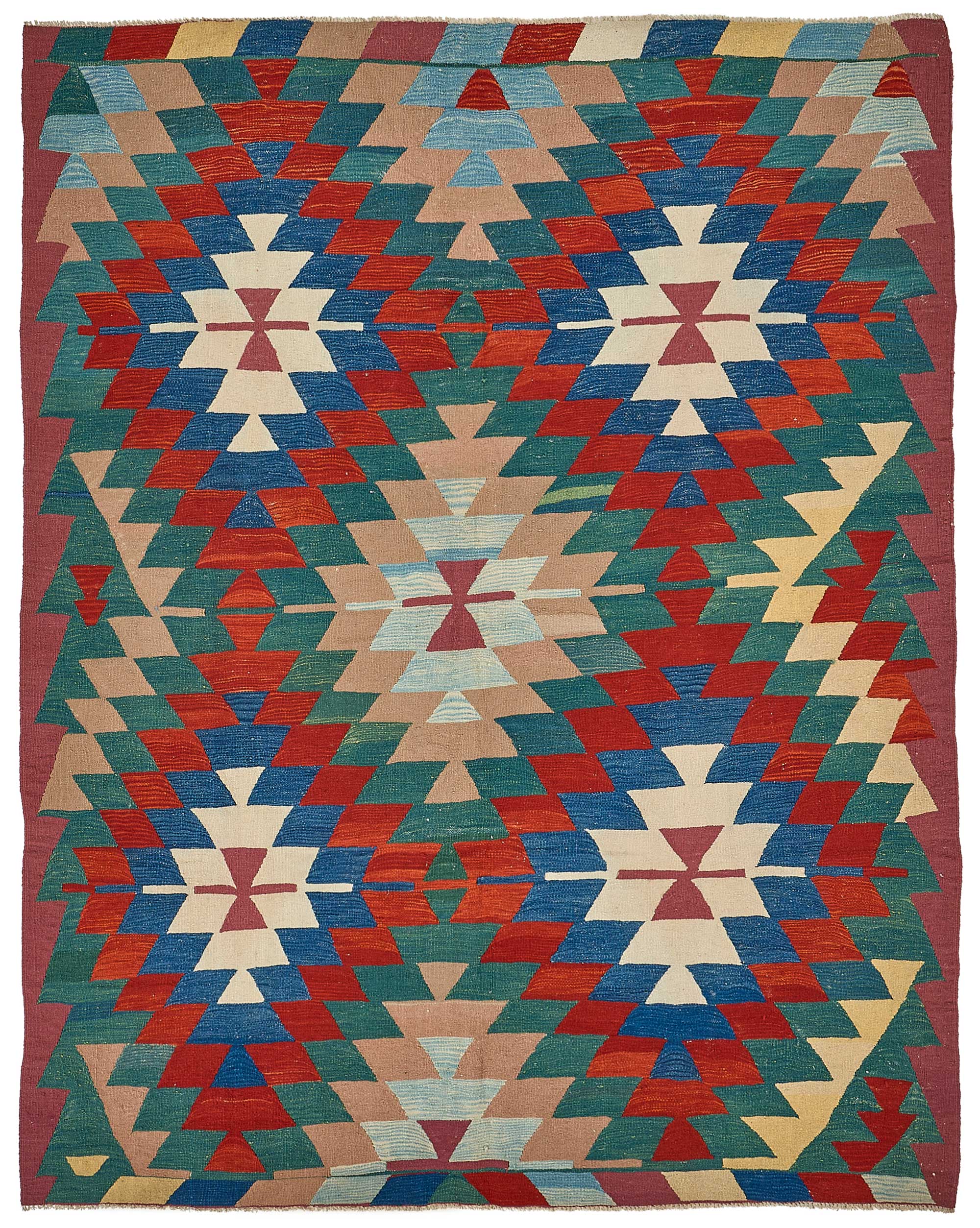 7x9 Handwoven Turkish Kilim Rug - 50648