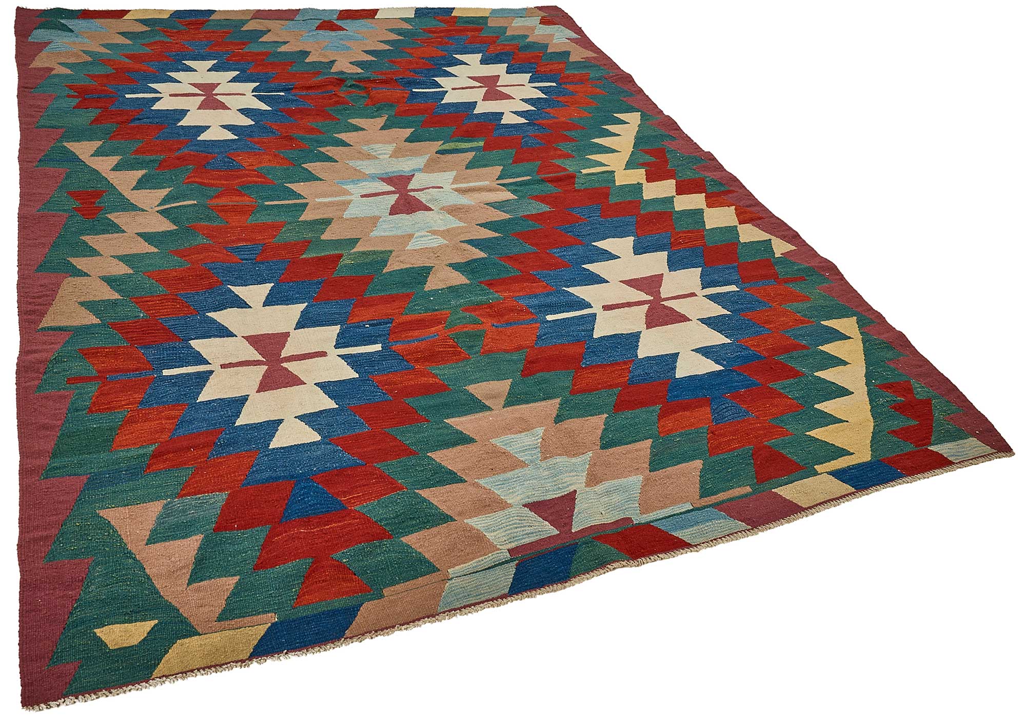 7x9 Handwoven Turkish Kilim Rug - 50648