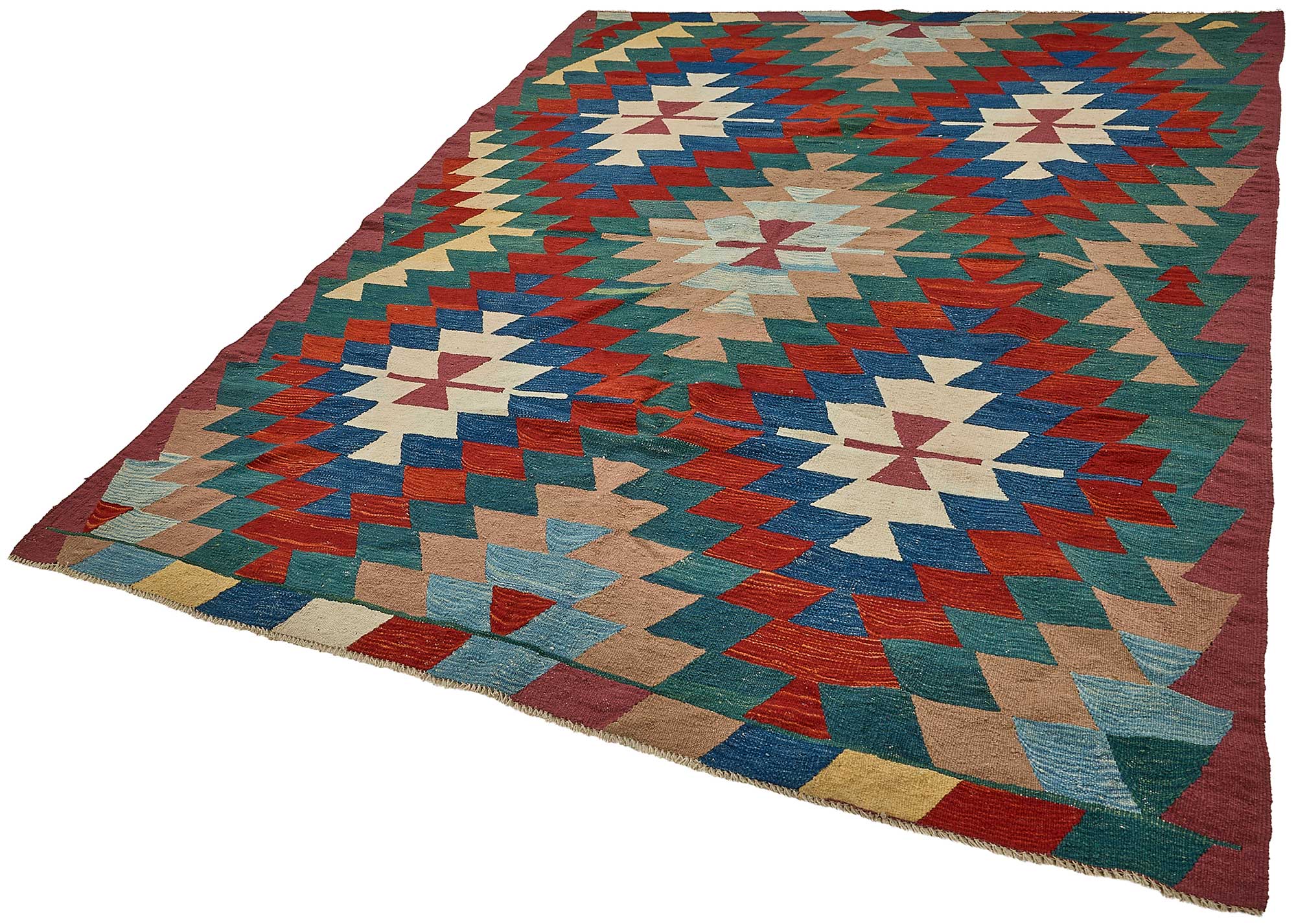 7x9 Handwoven Turkish Kilim Rug - 50648