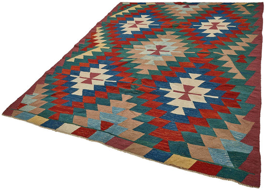7x9 Handwoven Turkish Kilim Rug - 50648