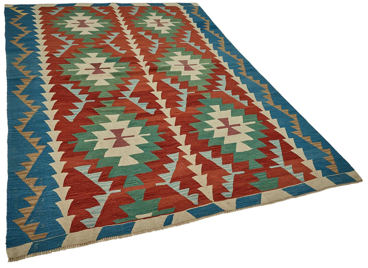 6x9 Handwoven Turkish Kilim Rug - 50649