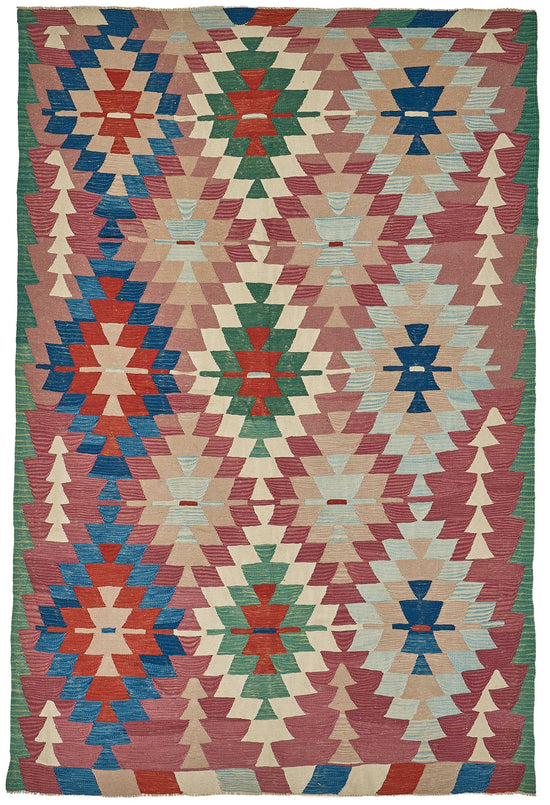 6x9 Handwoven Turkish Kilim Rug - 50654