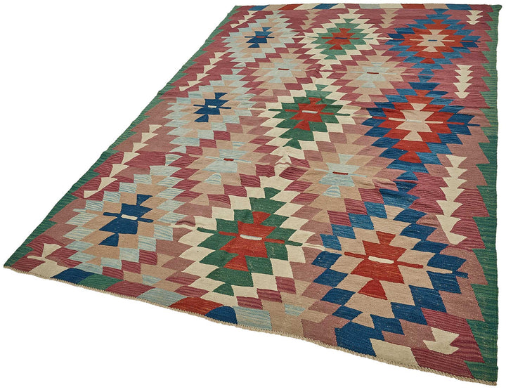 6x9 Handwoven Turkish Kilim Rug - 50654