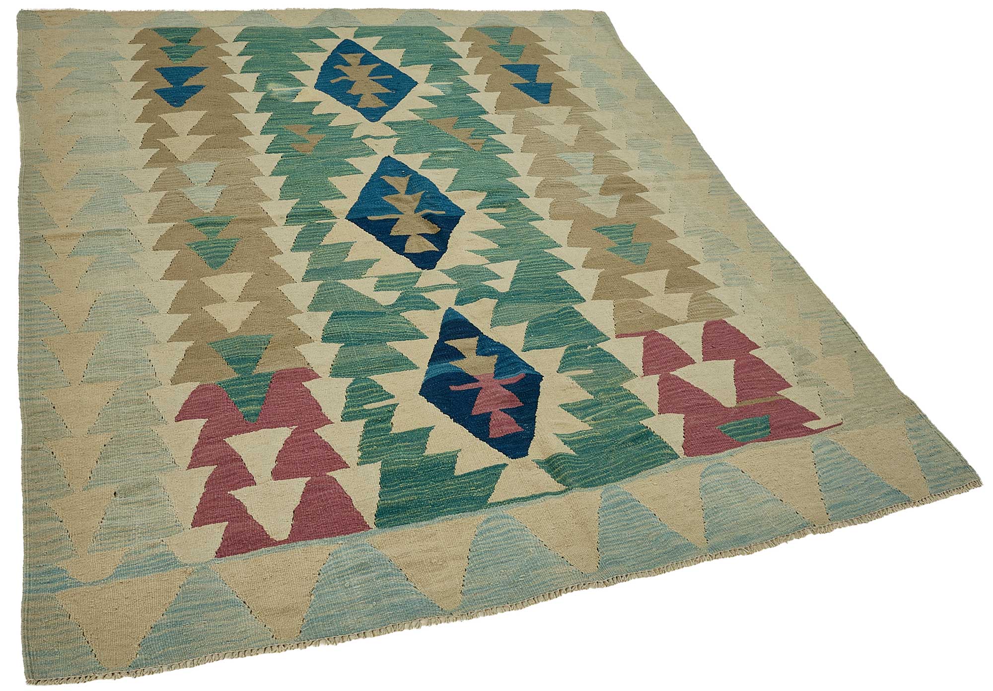 6x7 Handwoven Turkish Kilim Rug - 50655