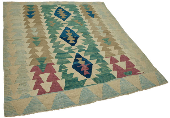 6x7 Handwoven Turkish Kilim Rug - 50655