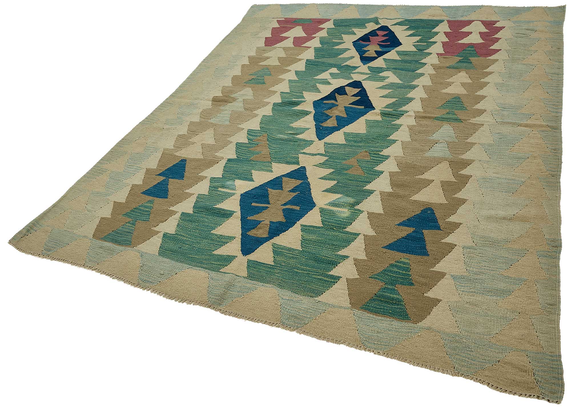 6x7 Handwoven Turkish Kilim Rug - 50655