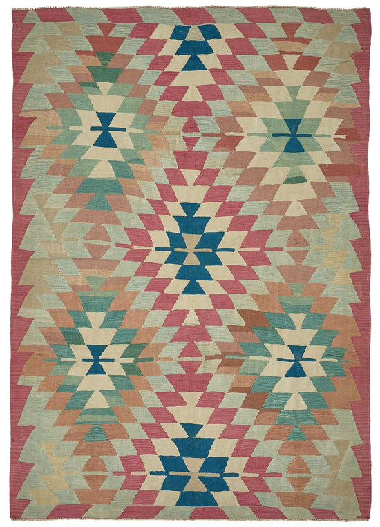 6x9 Handwoven Turkish Kilim Rug - 50656