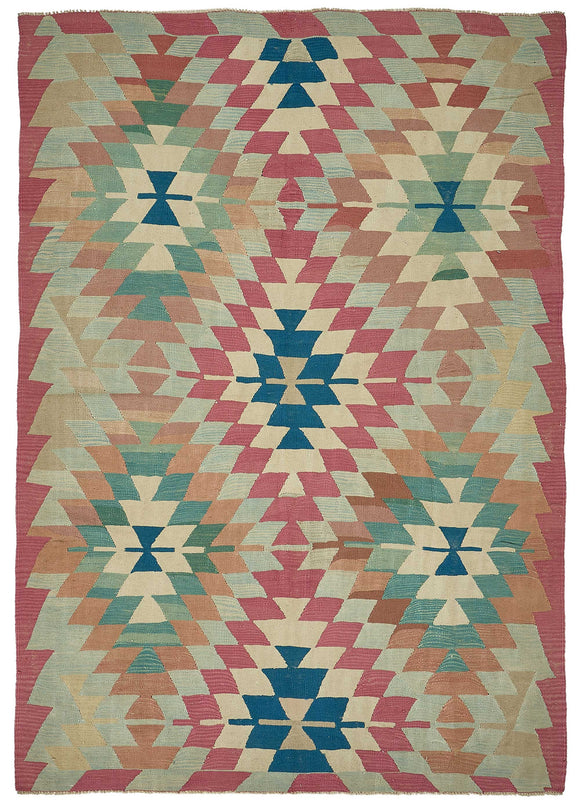 6x9 Handwoven Turkish Kilim Rug - 50656