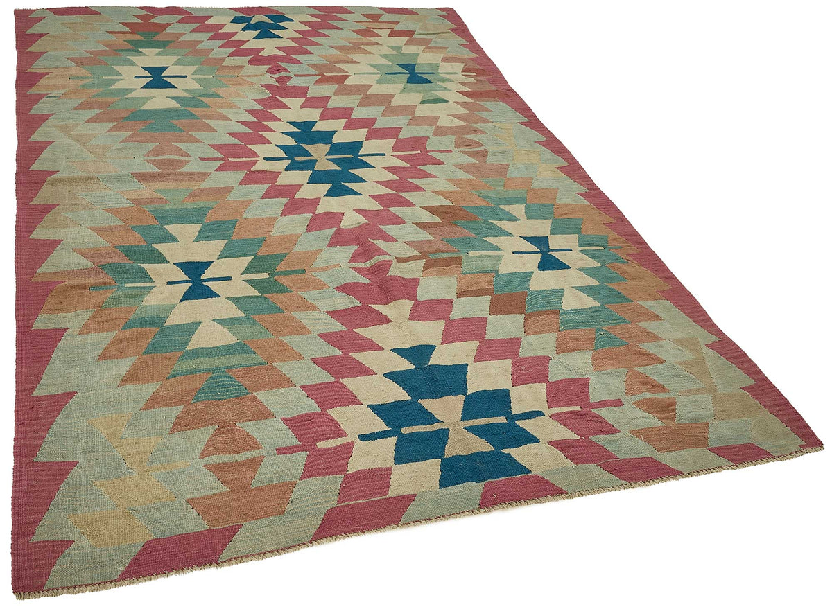6x9 Handwoven Turkish Kilim Rug - 50656