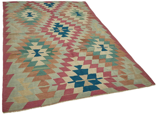 6x9 Handwoven Turkish Kilim Rug - 50656
