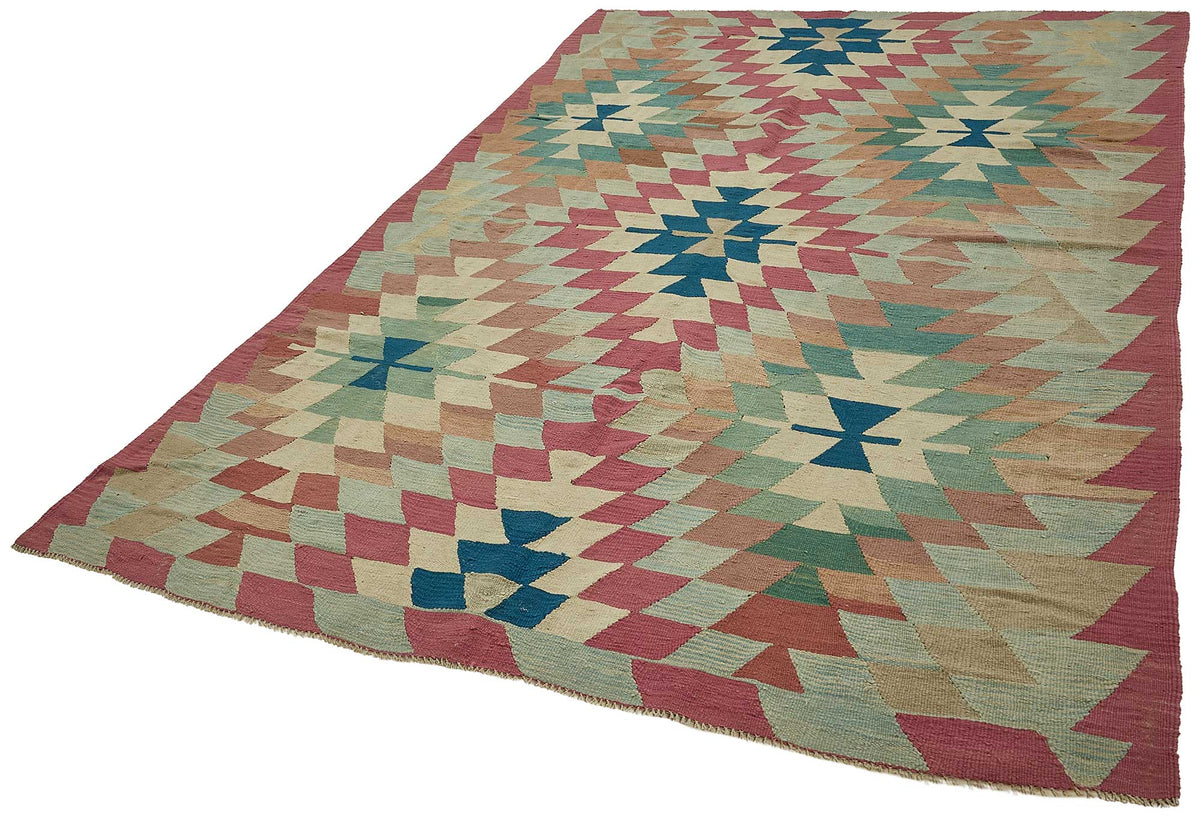 6x9 Handwoven Turkish Kilim Rug - 50656