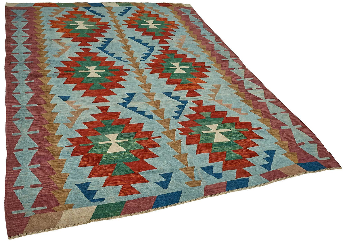 6x9 Handwoven Turkish Kilim Rug - 50657