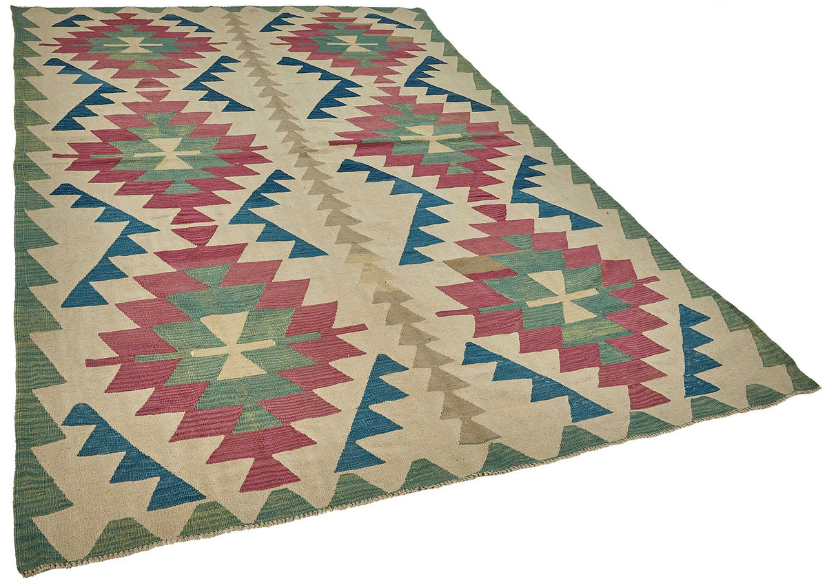 6x9 Handwoven Turkish Kilim Rug - 50658