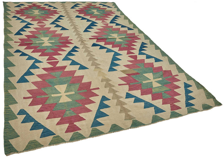 6x9 Handwoven Turkish Kilim Rug - 50658