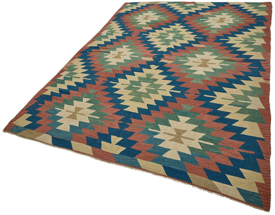 6x9 Handwoven Turkish Kilim Rug - 50659