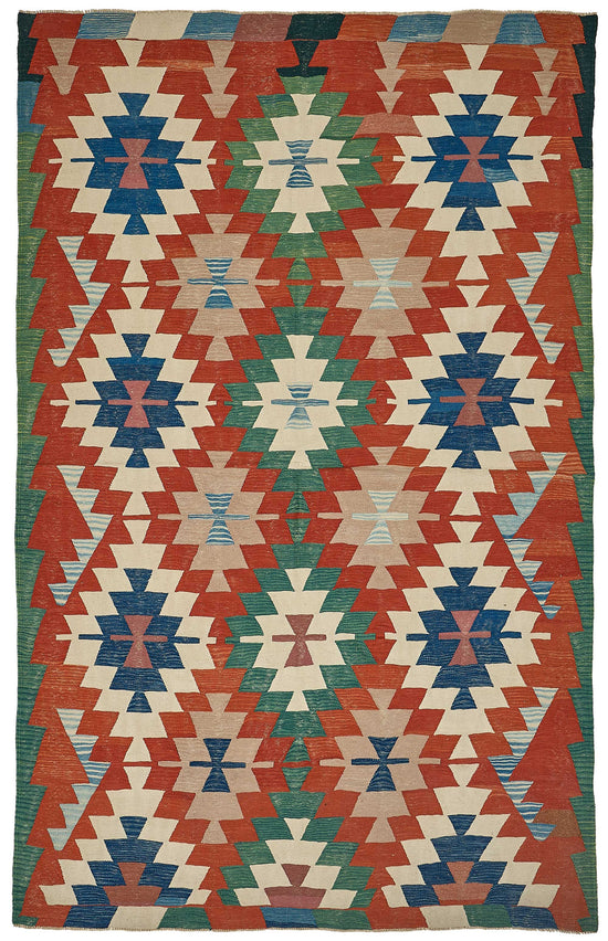7x11 Handwoven Turkish Kilim Rug - 50660