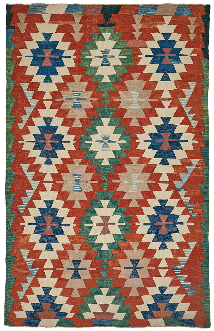 7x11 Handwoven Turkish Kilim Rug - 50660