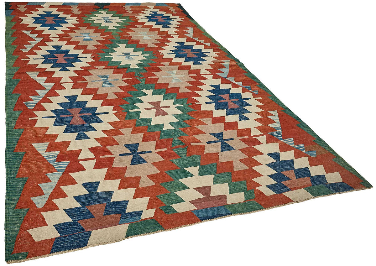 7x11 Handwoven Turkish Kilim Rug - 50660
