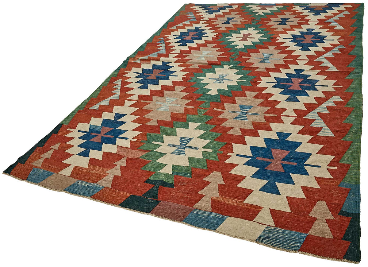 7x11 Handwoven Turkish Kilim Rug - 50660