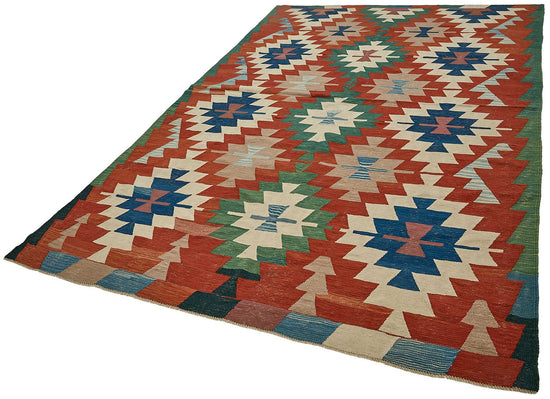 7x11 Handwoven Turkish Kilim Rug - 50660