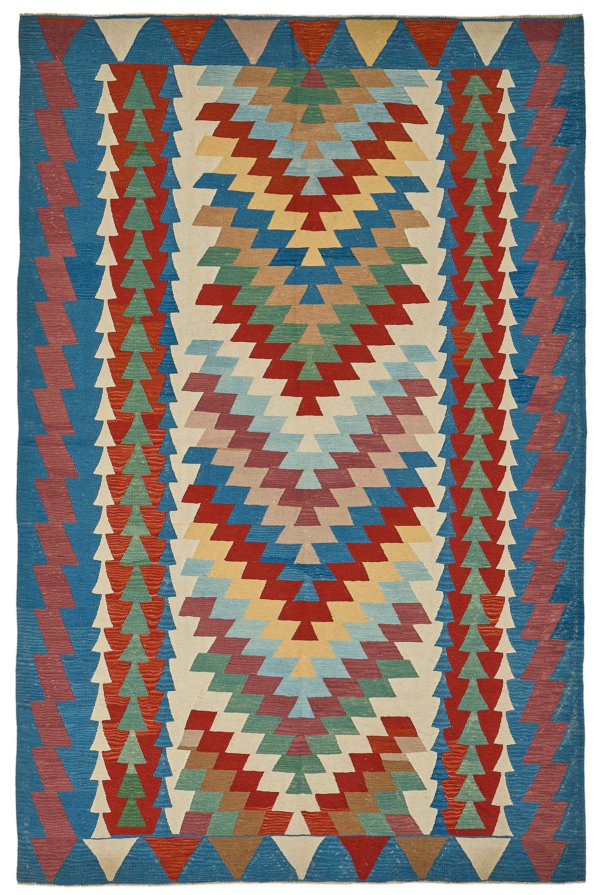 7x11 Handwoven Turkish Kilim Rug - 50661