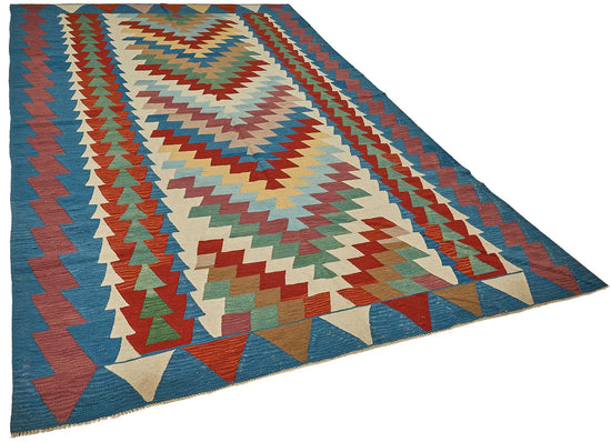 7x11 Handwoven Turkish Kilim Rug - 50661