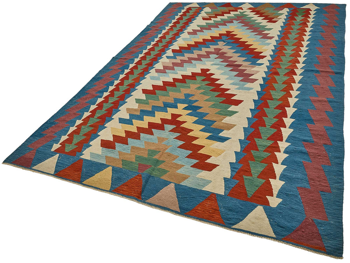 7x11 Handwoven Turkish Kilim Rug - 50661
