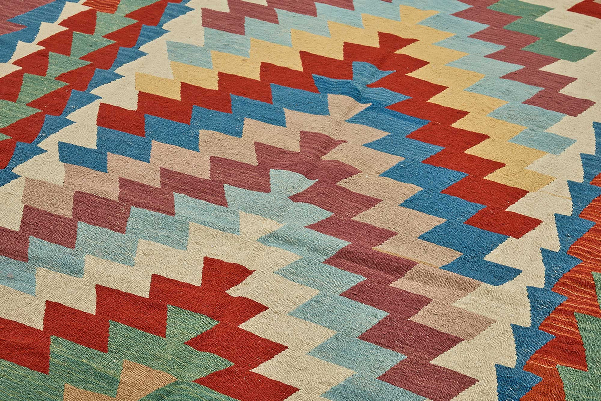 7x11 Handwoven Turkish Kilim Rug - 50661